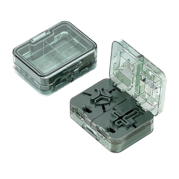 Osfvolr Adjustable Pill Cutter Splitter,Pill Cutter Splitter for Small and Tiny Pills - 1/2 1/3 & 1/4 Pill Cutter Green