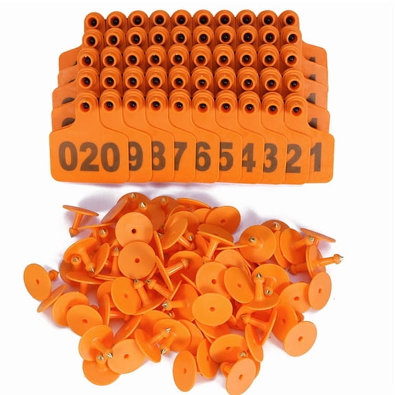 Osfvolr Animal Identification Ear Tags, Digital Calf Ear Tags, Pig, Cow, and Sheep Farm Animal Feeding Tools. A