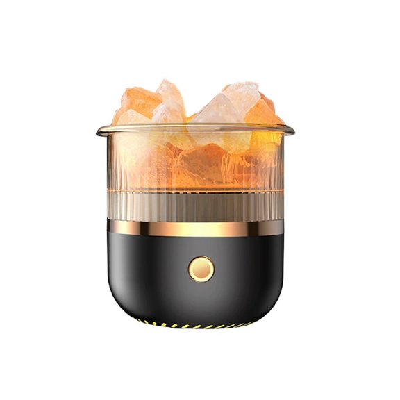 Osfvolr Aromatherapy Essential Oil Diffuser Salt Lamp Diffuser with 7 Color Lights 160ml Cool Mist Humidifier for Home B