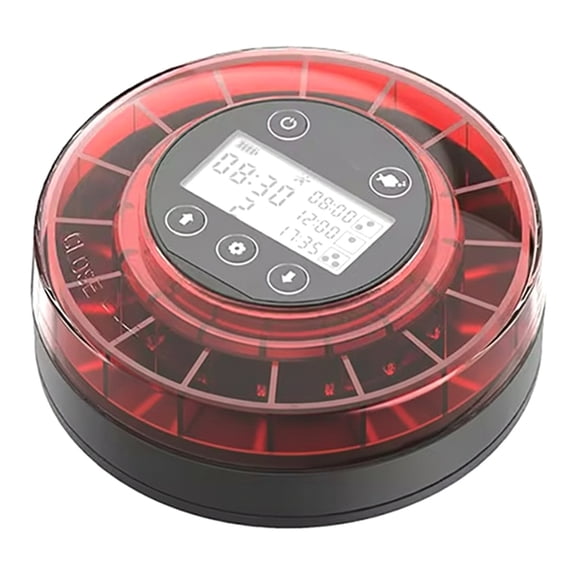 Osfvolr Automatic Fish Feeder for Aquarium Automatic Food Dispenser with Timer Rechargeable Timer Feeder with USB Cable Display