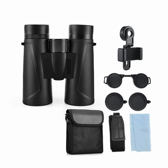 Osfvolr Binoculars 12x42 Compact Bird Watching Binocular BAK4 Prism Waterproof HD Binocular for Travel Stargazing Black