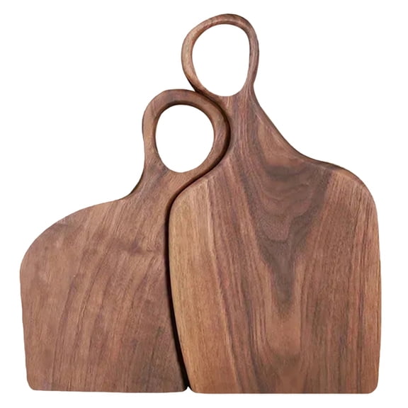Osfvolr Black Walnut Vegetable Board, Wooden Steak Bread Tray, Solid Wood Cutting Board Set, Complementary Food Board