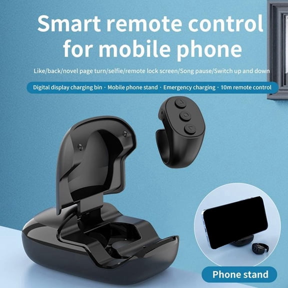 Osfvolr Bluetooth 5.3 Ring Wireless Remote Control for Phone Videos Lazy Lying Down Control Page Flip Selfie Artifact