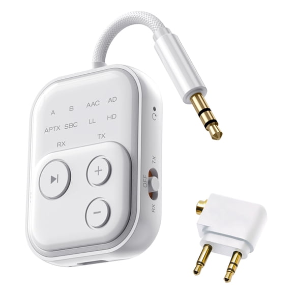 Osfvolr Bluetooth 5.4 Audio Reciever Transmitter RT/TX 2 in 1 Adapter for TV Earphones Cars Flights 3.5mm AUX Bluetooth Dongle