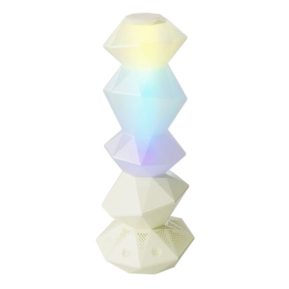 Osfvolr Bluetooth Music Sync Crystal Lamp Speakers 3D Stackable Crystal LED Light with Magic Wand Control for Home Decor A