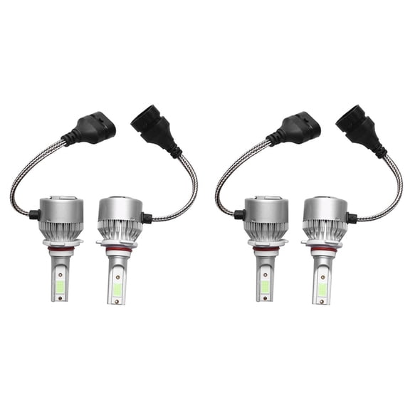 Osfvolr C6 Led Car Headlight Bulbs 4Pcs 8000K Light Blue Led Fog Light- Bulbs 72W 8000Lm Conversion Kits Autolamps 9005/Hb3