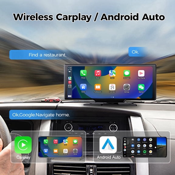 Osfvolr Car 10.26Inch Navigation Display Wireless Carplay Android Auto MP5 Player 4K Driving Recorder Bluetooth Portable Screen