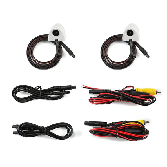 Osfvolr Car Door Side View Camera Night Vision Blind Spot Camera Left Right Mini Image Mounting Car Surveillance System WHITE