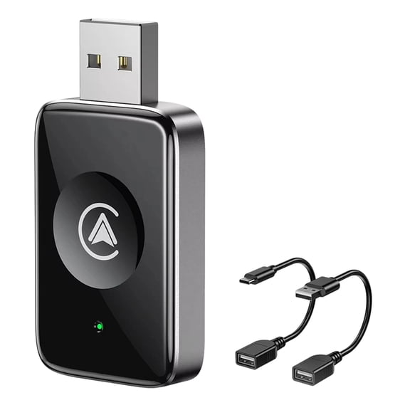 Osfvolr Car Wireless Android Auto Carplay 2in1 Box Wired to Wireless Dongle Plug&Play CarPlay Android Auto Smart Mini Box