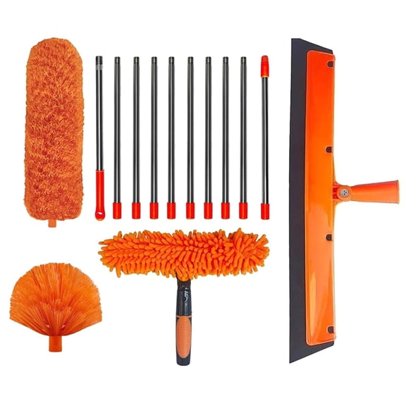 Osfvolr Ceiling Duster Window Cleaning Brush Telescopic Microfiber Dust Cleaning Brush Glass Wiper Ceiling Window Cleaning Tool