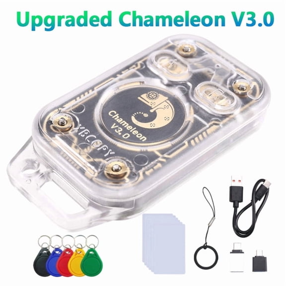 Osfvolr Chameleon V3.0 RFID Smart Chip Reader Emulator 125K 13.56Mhz ID IC Tag Copyer NFC Read Writer+6XCUID Card/5XUID Keychain