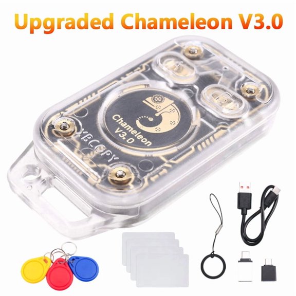 Osfvolr Chameleon V3.0 RFID Smart Chip Reader Emulator+4XCUID Card/3XUID Keychain 125K 13.56Mhz ID IC Tag Copyer NFC Read Writer