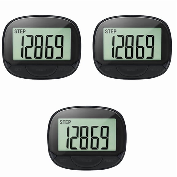 Osfvolr Clip-on Pedometer Electronic Pedometer with Digital Display,Simple Step Counter Tracker,Multifunctional Pedometer