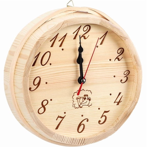 Osfvolr Clock for Sauna Room, Simple Sauna Timer, Wall Clock for Sauna, Clock Accessory for Home Traditional Sauna with Clock