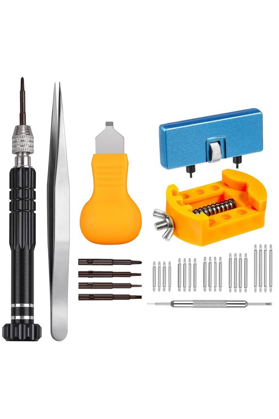 Comprehensive Watch Battery Replacement Kit with Multi-Tool Screwdriver and Case Opener