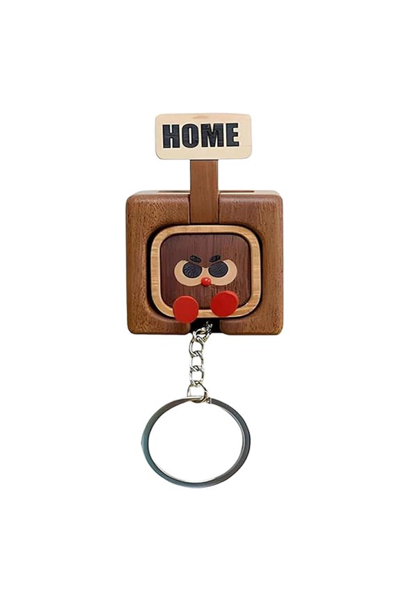 Creatives Wooden Key Hooks with Funny Expressions, Cute Wooden Keychain Hooks, for , Home Decor, Gift A