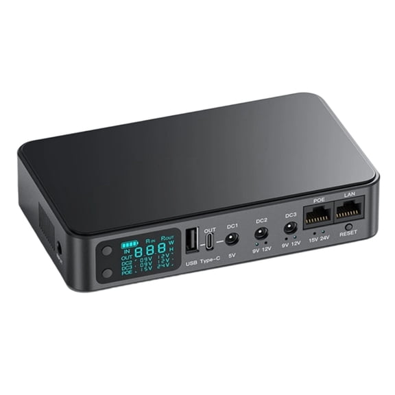 Osfvolr D2P Mini UPS DC Uninterruptible Power Supply 18000mAh 5v 9v 12v 2A 220V Router Wifi Modem 18650 Battery Backup with LCD