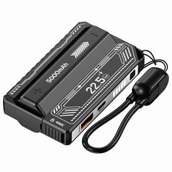 Osfvolr DIY 21700 Power Bank Case PD 20W Fast Charging Detachable Cable Detachable Power Bank Without Battery Black