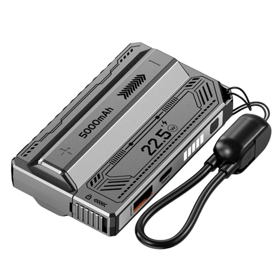 Osfvolr DIY 21700 Power Bank Case PD 20W Fast Charging Detachable Cable Detachable Power Bank Without Battery Gray