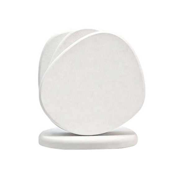 Osfvolr Diatomaceous Earth Coasters Set - 4 Pack Absorbent Quick-Dry Stone Design White