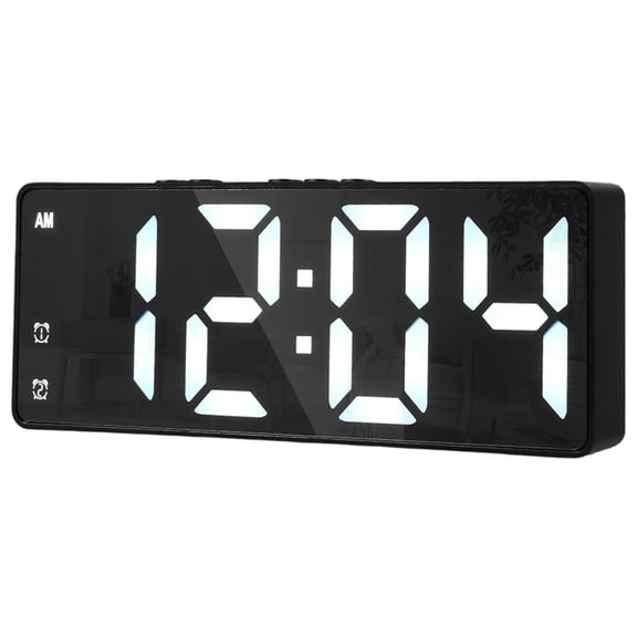 Osfvolr Digital Alarm Clock 12/24H Display Voice Control Temp Snooze Night Mode Adjustable Brightness LED Clocks No Battery