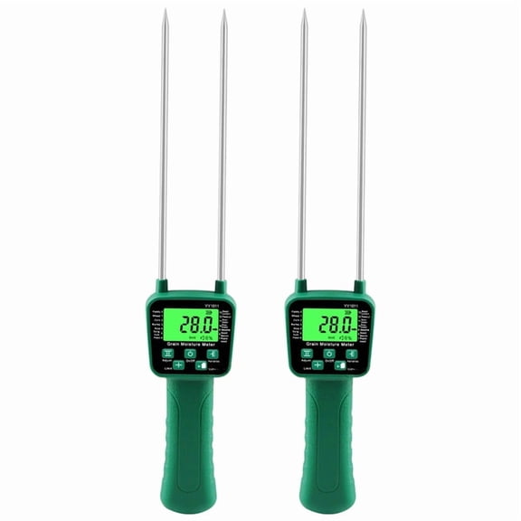 Osfvolr Digital Grain Moisture Meter YY-1011 Hygrometer Measurable 14 Species Including Corn, Wheat, Rice, Peanuts Etc 2pc