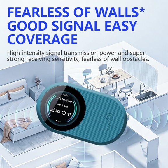 Osfvolr Dual Band Portable Mobile Wifi Router 2.4G&5.8G Hotspot Sim Card Slot with 3000mAh Battery for Travel B