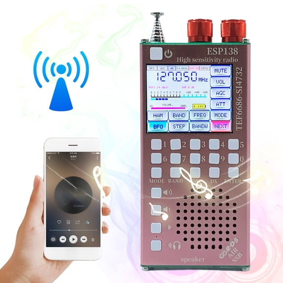 Osfvolr Dual-Mode High-Sensitivity Radio with TEF6686 Chip and RDS Data Display Handheld Radio Receiver