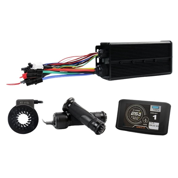Osfvolr Electric Bike Tri-Mode Controller 100A 48V-72V XT150 Controller with UKC1 Display for 5000W Brushless Motor Accessories
