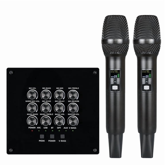 Osfvolr Equalizer-Integrated Microphone Wireless Mic for Sound Cards Boom Poles Audio Equipment Musical Instruments Speakers