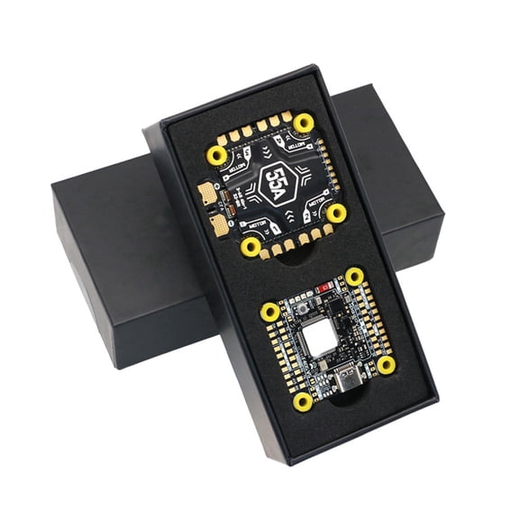 Osfvolr F405 V5 55A Pro Stack: 32 Bit Flight Controller with OX32 Firmware, 30x30 Model Aircraft FC&ESC Stack for FPV Drones