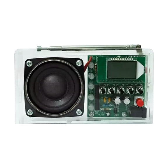 Osfvolr FM Radio DIY Kit with Audio Level Indication Full-Band Digital Radio Welding Project Kit