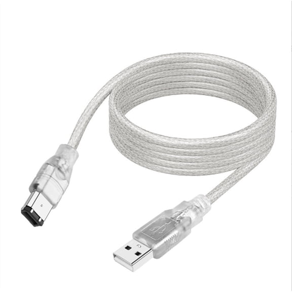 Osfvolr Firewire to USB Adapter Cable Firewire IEEE 1394 6 Pin Male to USB 2.0 A Male Adaptor Cable for Printer Scanner