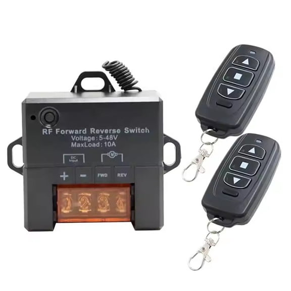 Osfvolr Forward Reverse Remote Control Switch for DC Motor DC 5V-48V 10A Linear Actuator Winch Solenoid Relay Contactor