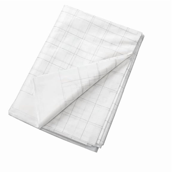 Osfvolr Fusible Interfacing with 2''X2'' Grid Nonwoven Layout Iron on Polyester/Rayon Interfacing for DIY Crafts Supplies