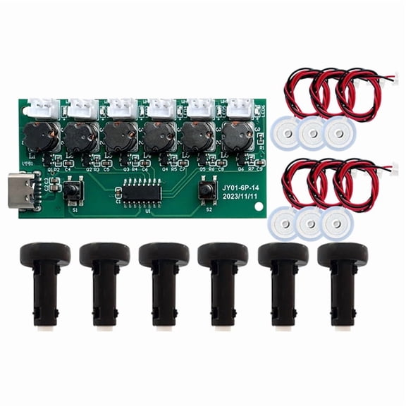 Osfvolr Humidifier Module Kit Ultrasonic Nebulizer Mist Driver Circuit Board with 6 Nozzle Interface Nebulizing Control Board A