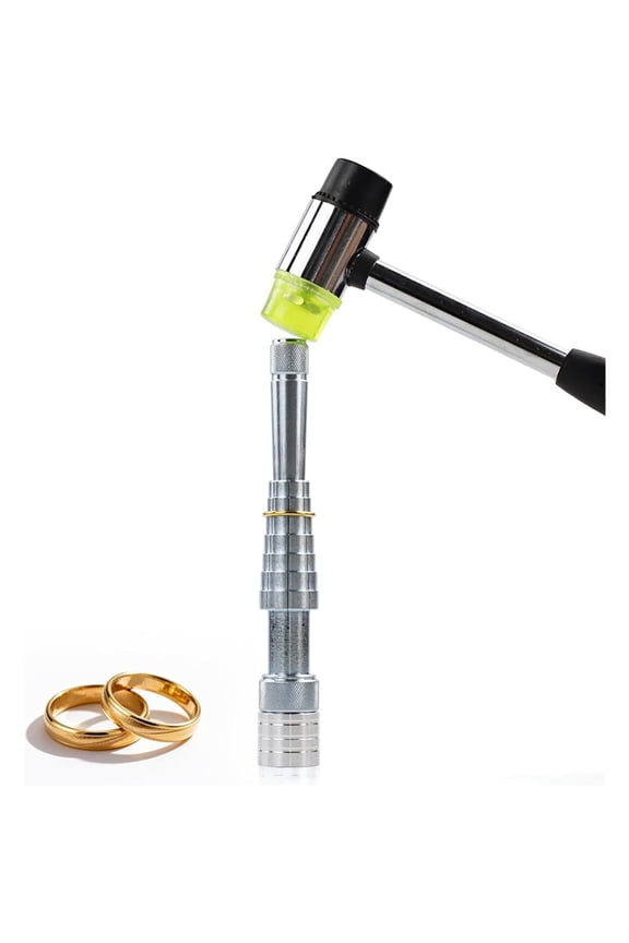 Jewelry Ring Stretcher Tool Kit with Rubber Mallet Ring Expander and Extender for Ring Making Sizer Shaper Adjusting