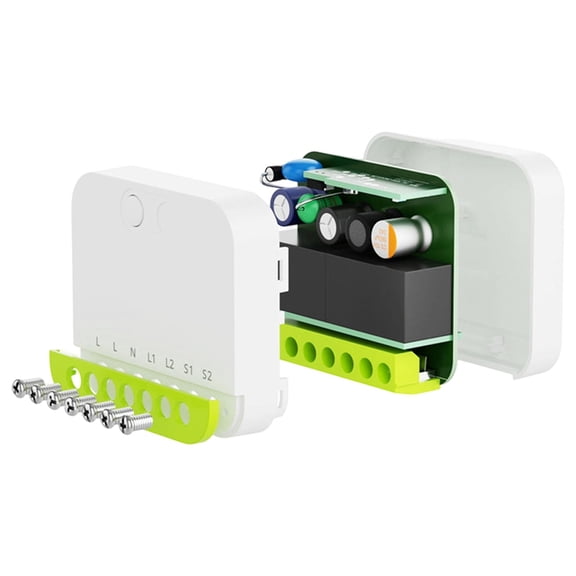 Osfvolr MINI DUO 2-Gang Zigbee Smart Switch MINI-ZB2GS Small & Safe Dual-Load Control Supports External Switch Require Zigbee