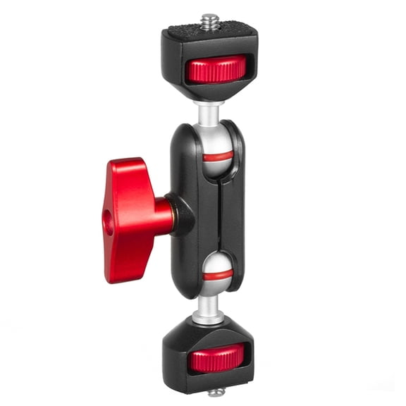 Osfvolr Magic Arm with Dual Ballhead Articulating 1/4'' Universal Camera Video Monitor Mount Adapter