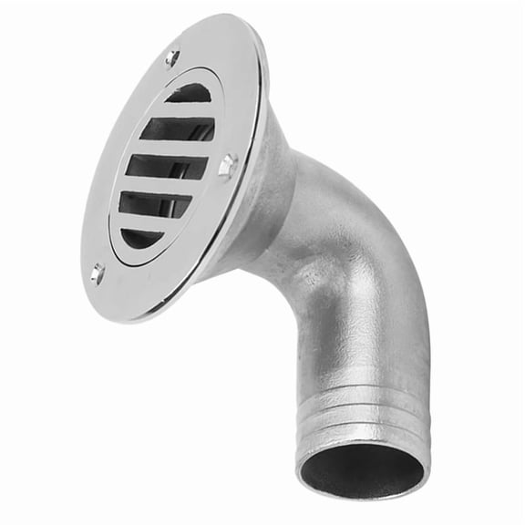 Osfvolr Marine Boat Floor Drain 316 Stainless Steel 90 Deck Water Drain for Cockpit Cabin Bilge and Deck Drainage Systems
