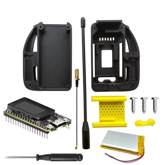 Osfvolr Meshtastic Heltec LoRa 32 V4  SX1262 0.96inch OLED Solar Powered Dev-Board Mesh Network WiFi LoRa BLE with Case