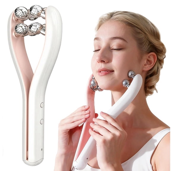 Osfvolr Microcurrent Massager with 3D Roller, 3 Intensity Levels, USBC Rechargeable, Lifting & Toning Tool for Face