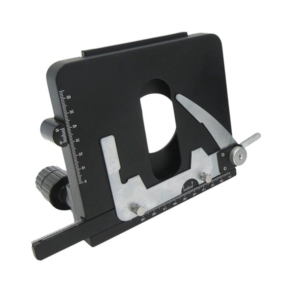 Osfvolr Microscope Attachable Mechanical Stage X-Y Moveable Caliper Vernier with Scale for Biological Microscope