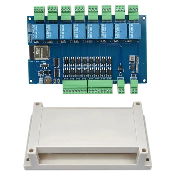 Osfvolr Modbus 8-Channel Relay Switch Module DC 9-24V, WIFI Bluetooth Development Board Relay Optocoupler Isolation Module