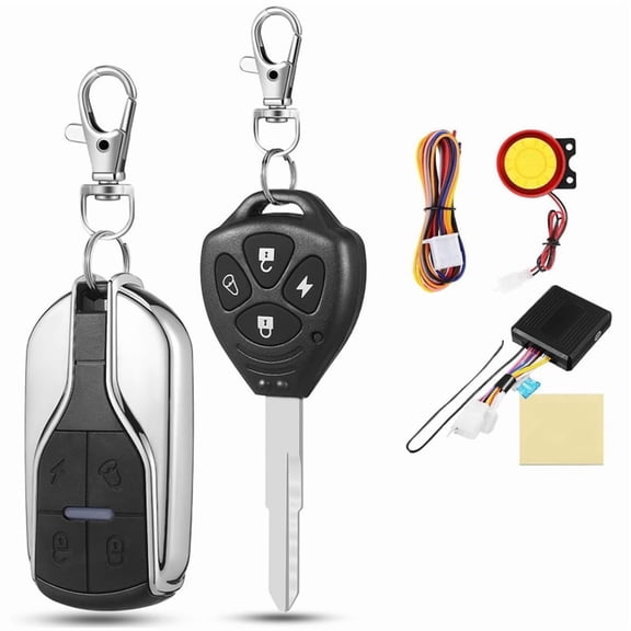 Osfvolr Motorcycle Bike Anti-Theft Alarm System, 12V Anti-Theft Security Burglar Alarm System Remote Control Security Kit
