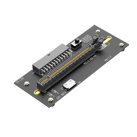 Osfvolr NVME to PCIE4.0 GPU Riser Card with ATX 24Pin Power Supply for M.2 NVME to PCIEX16 Extender SFF8611 to SFF-8612 24PIN