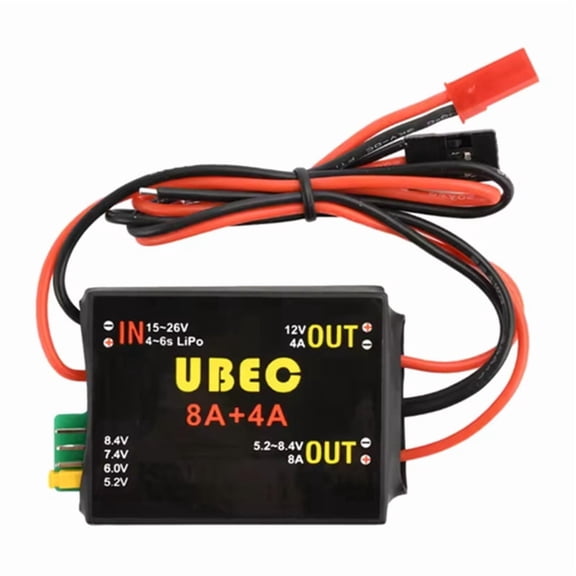 Osfvolr New 15-26V UBEC 8A+4A 5.2/6.0/7.4V/8.4V Servo Separate Power Supply Module for RC Car Fixed Wing Airplane Robot