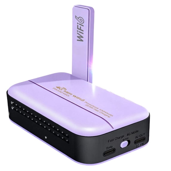 Osfvolr New 4G SIM Card Wireless Router LTE Mobile Router Type-C USB Hotspot Portable Power Bank WIFI B