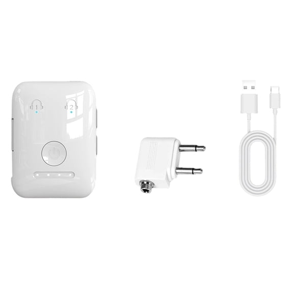 Osfvolr One-to-Two Bluetooth 5.3 Transmitter 3.5mm AUX Stereo Music Dongle for Car Airplane TV PC Headphones Speakers
