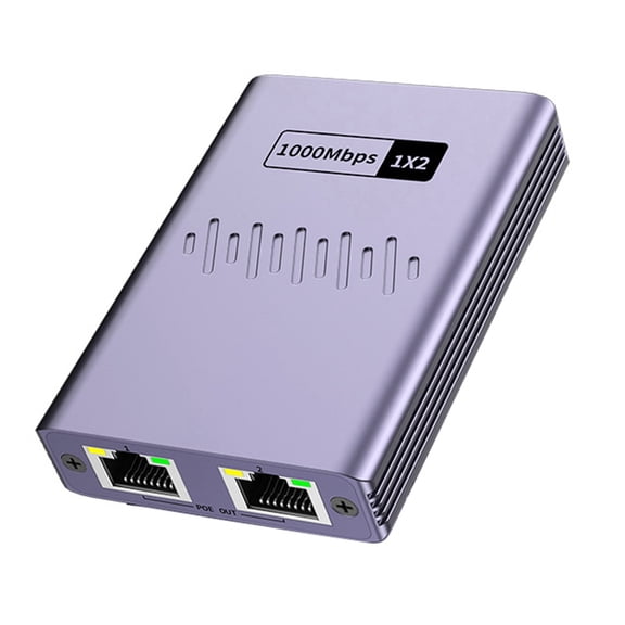 Osfvolr POE Network Cable Splitter 1 to 2 Gigabit Network Splitter Simultaneous Network Three-Way Transfer Network Switch